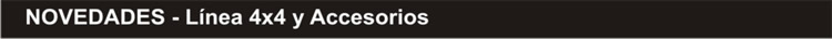 Novedades linea 4x4 y acc